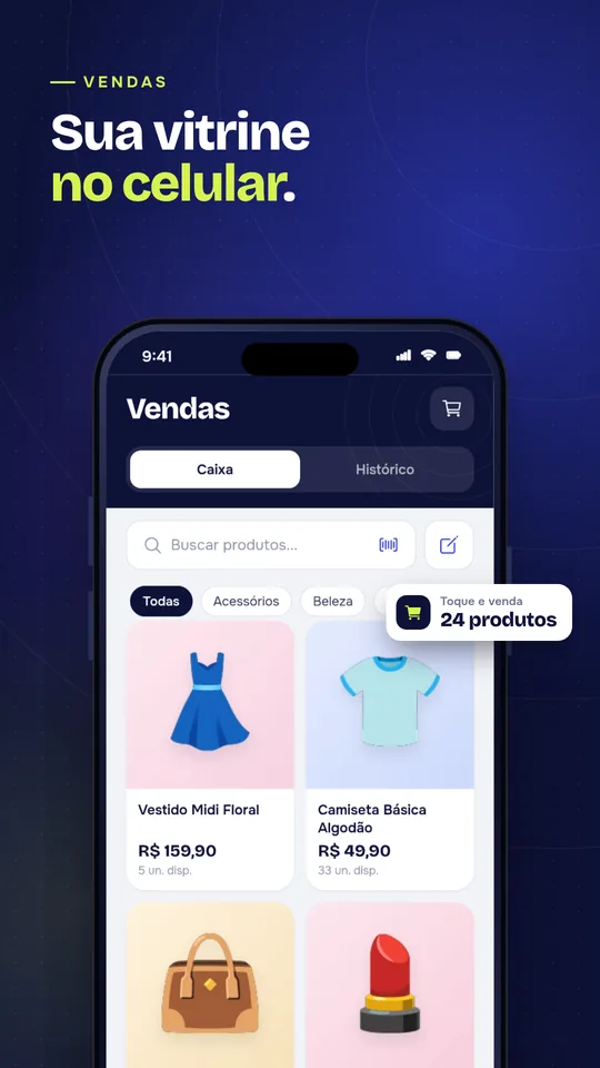 Vitrine de vendas